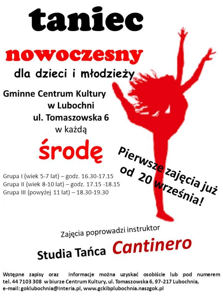 plakat na tańce